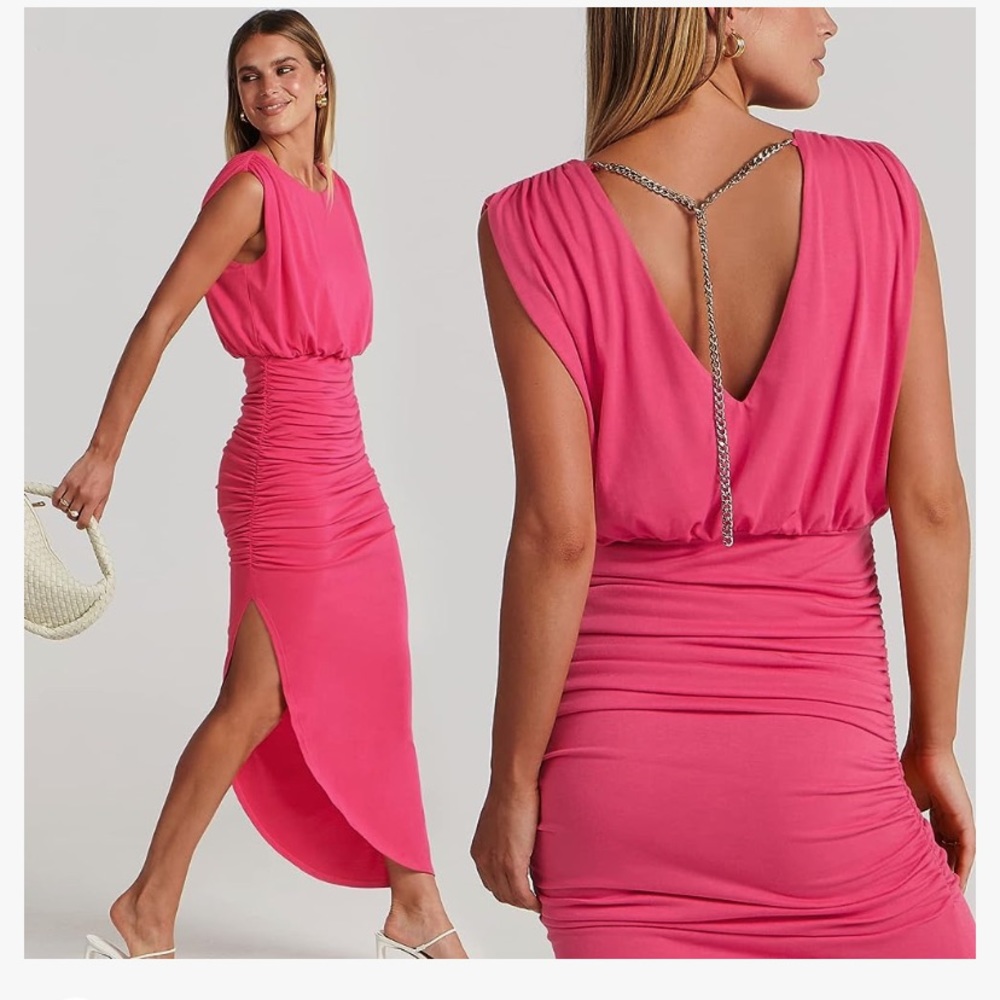 Pink bodycon dress NWT